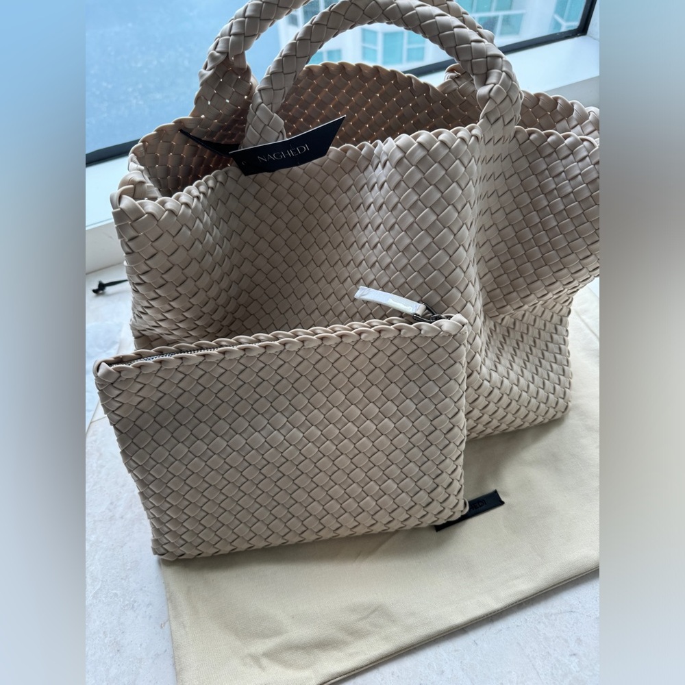 BRAND NEW NAGHEDI ST. barts Medium Tote in Ecru